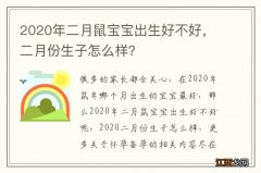 2020年二月鼠宝宝出生好不好，二月份生子怎么样？