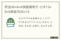 乔治36+8+6快船擒奇才 小卡13+8+6库兹马35+12