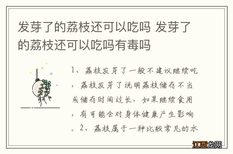 发芽了的荔枝还可以吃吗 发芽了的荔枝还可以吃吗有毒吗