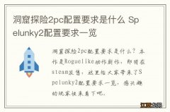 洞窟探险2pc配置要求是什么 Spelunky2配置要求一览