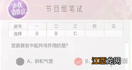 绝对演绎声优请就位答案是什么 绝对演绎声优请就位答案分享