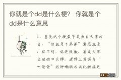 你就是个dd是什么梗？ 你就是个dd是什么意思