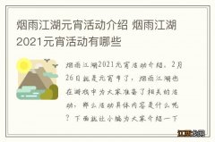 烟雨江湖元宵活动介绍 烟雨江湖2021元宵活动有哪些