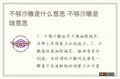 不够沙雕是什么意思 不够沙雕是啥意思