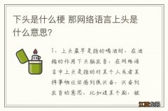 下头是什么梗 那网络语言上头是什么意思？