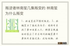 叛逆者林南笙几集叛变的 林南笙为什么叛变