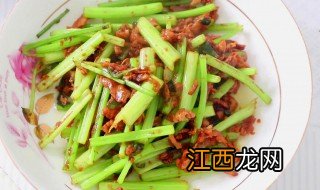 毛芹菜炒肉怎么做 毛芹菜炒肉的做法