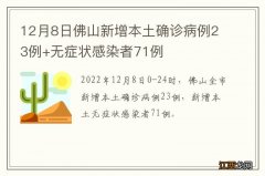 12月8日佛山新增本土确诊病例23例+无症状感染者71例