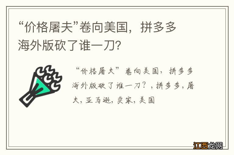 “价格屠夫”卷向美国，拼多多海外版砍了谁一刀？