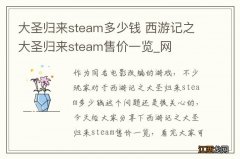 大圣归来steam多少钱 西游记之大圣归来steam售价一览_网