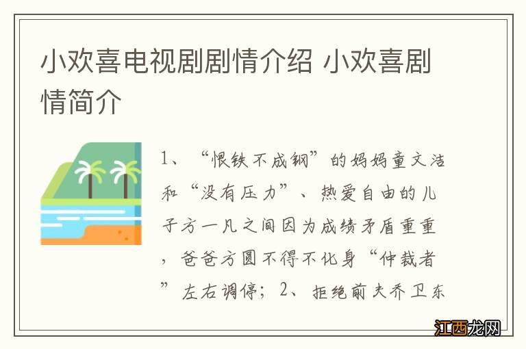 小欢喜电视剧剧情介绍 小欢喜剧情简介