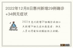 2022年12月8日惠州新增29例确诊+34例无症状