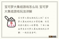 宝可梦大集结游戏怎么玩 宝可梦大集结游戏玩法详解