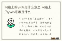 网络上的yyds是什么意思 网络上的yyds意思是什么