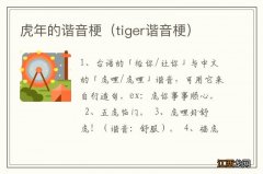 tiger谐音梗 虎年的谐音梗