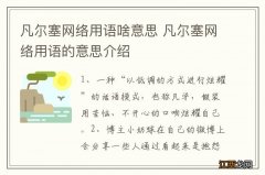 凡尔塞网络用语啥意思 凡尔塞网络用语的意思介绍