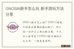 GNOSIA新手怎么玩 新手游玩方法分享