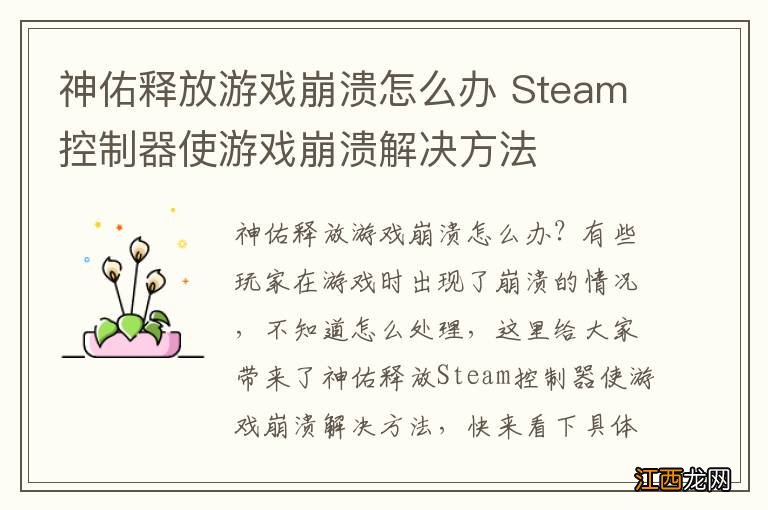 神佑释放游戏崩溃怎么办 Steam控制器使游戏崩溃解决方法