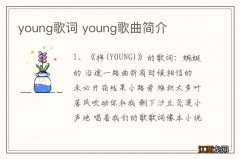 young歌词 young歌曲简介