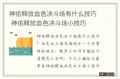 神佑释放血色决斗场有什么技巧 神佑释放血色决斗场小技巧