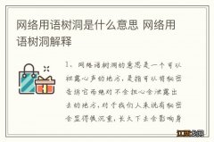 网络用语树洞是什么意思 网络用语树洞解释