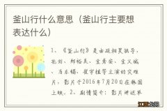 釜山行主要想表达什么 釜山行什么意思