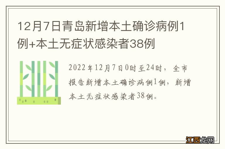 12月7日青岛新增本土确诊病例1例+本土无症状感染者38例