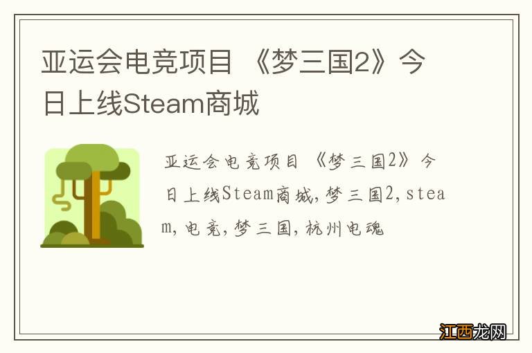 亚运会电竞项目 《梦三国2》今日上线Steam商城