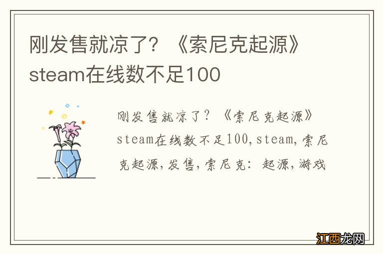 刚发售就凉了？《索尼克起源》steam在线数不足100