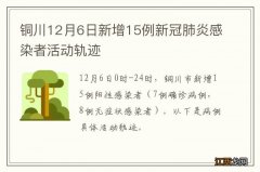 铜川12月6日新增15例新冠肺炎感染者活动轨迹