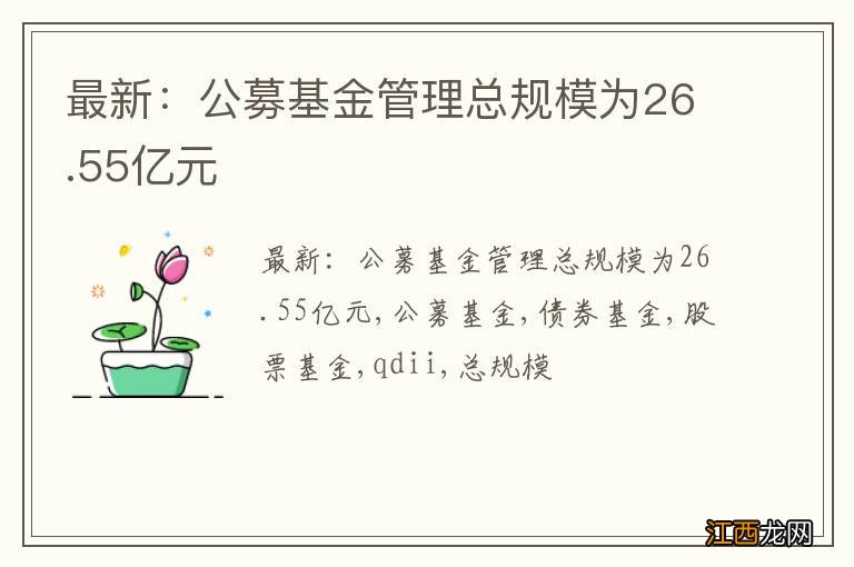 最新：公募基金管理总规模为26.55亿元