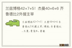 兰兹博格42+7+5！杰曼40+6+6 齐鲁德比2外援主宰