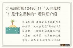 北京超市现1049元1斤“天价荔枝”！是什么品种的？看详细介绍！