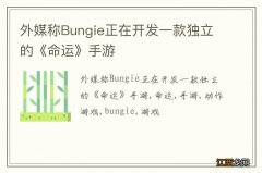 外媒称Bungie正在开发一款独立的《命运》手游