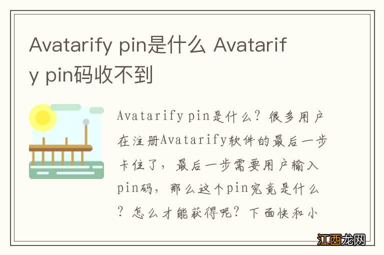 Avatarify pin是什么 Avatarify pin码收不到