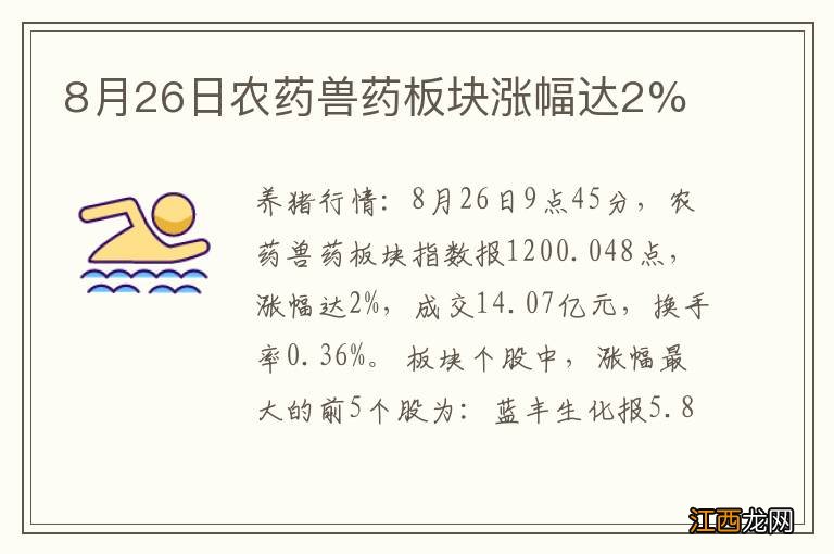 8月26日农药兽药板块涨幅达2%