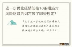 进一步优化疫情防控10条措施对风险区域的划定做了哪些规定？