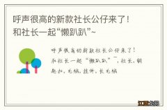 呼声很高的新款社长公仔来了！和社长一起“懒趴趴”~