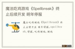 魔法吃鸡游戏《Spellbreak》终止后续开发 明年停服