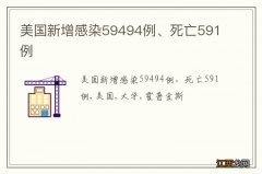 美国新增感染59494例、死亡591例