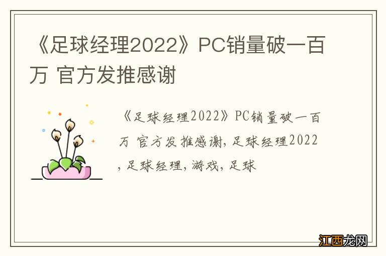 《足球经理2022》PC销量破一百万 官方发推感谢