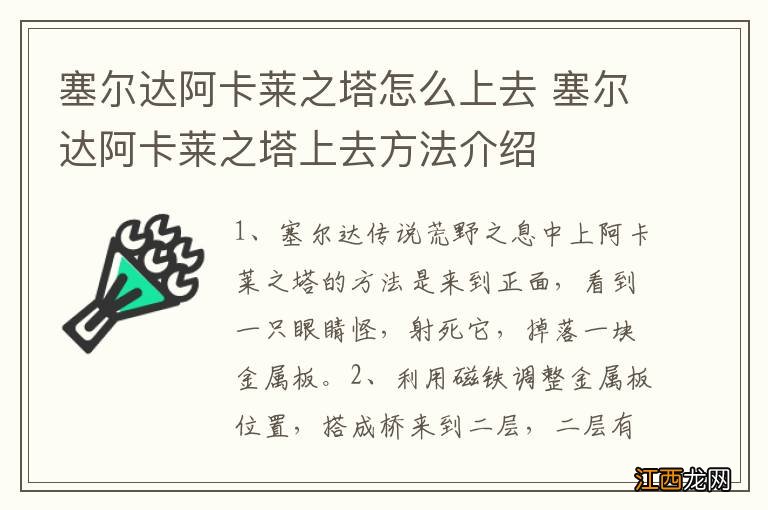 塞尔达阿卡莱之塔怎么上去 塞尔达阿卡莱之塔上去方法介绍