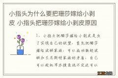 小指头为什么要把珊莎嫁给小剥皮 小指头把珊莎嫁给小剥皮原因解析