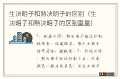 生决明子和熟决明子的区别重量 生决明子和熟决明子的区别