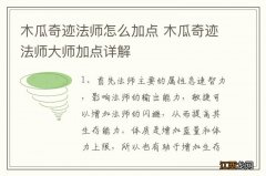 木瓜奇迹法师怎么加点 木瓜奇迹法师大师加点详解