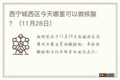 11月28日 西宁城西区今天哪里可以做核酸？