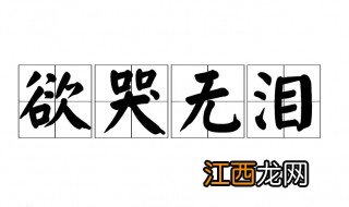 欲哭无泪的意思是什么意思 怎么理解欲哭无泪