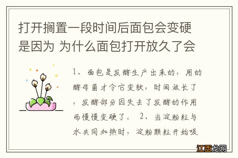 打开搁置一段时间后面包会变硬是因为 为什么面包打开放久了会变硬