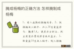 腌咸杨梅的正确方法 怎样腌制咸杨梅