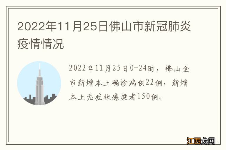 2022年11月25日佛山市新冠肺炎疫情情况